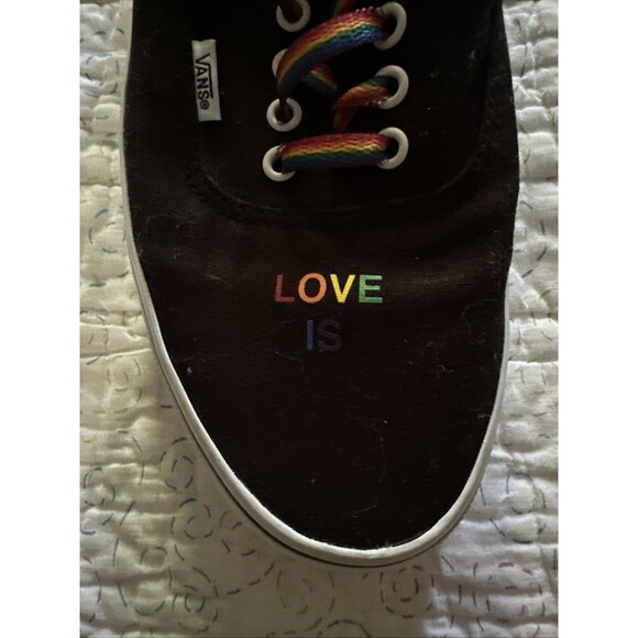 Vans Love Is Love Pride Sneakers Embroidered Size 13 - Picture 5 of 9